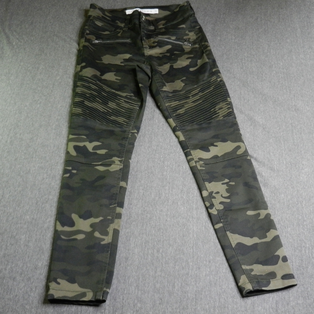 Tinseltown Moto Pants‎ Womens Size 26 Camo High Rise Ankle Skinny